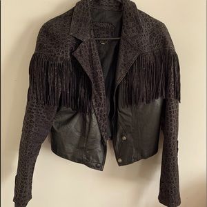 Vintage Leather Fringe Jacket